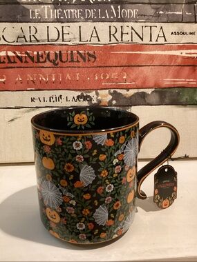 Halloween Floral Pumpkin Mug 🎃